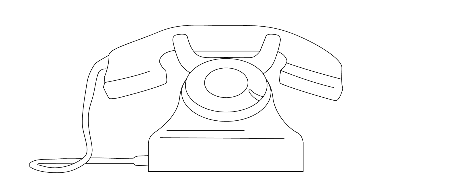 Illustration of an old shool phone